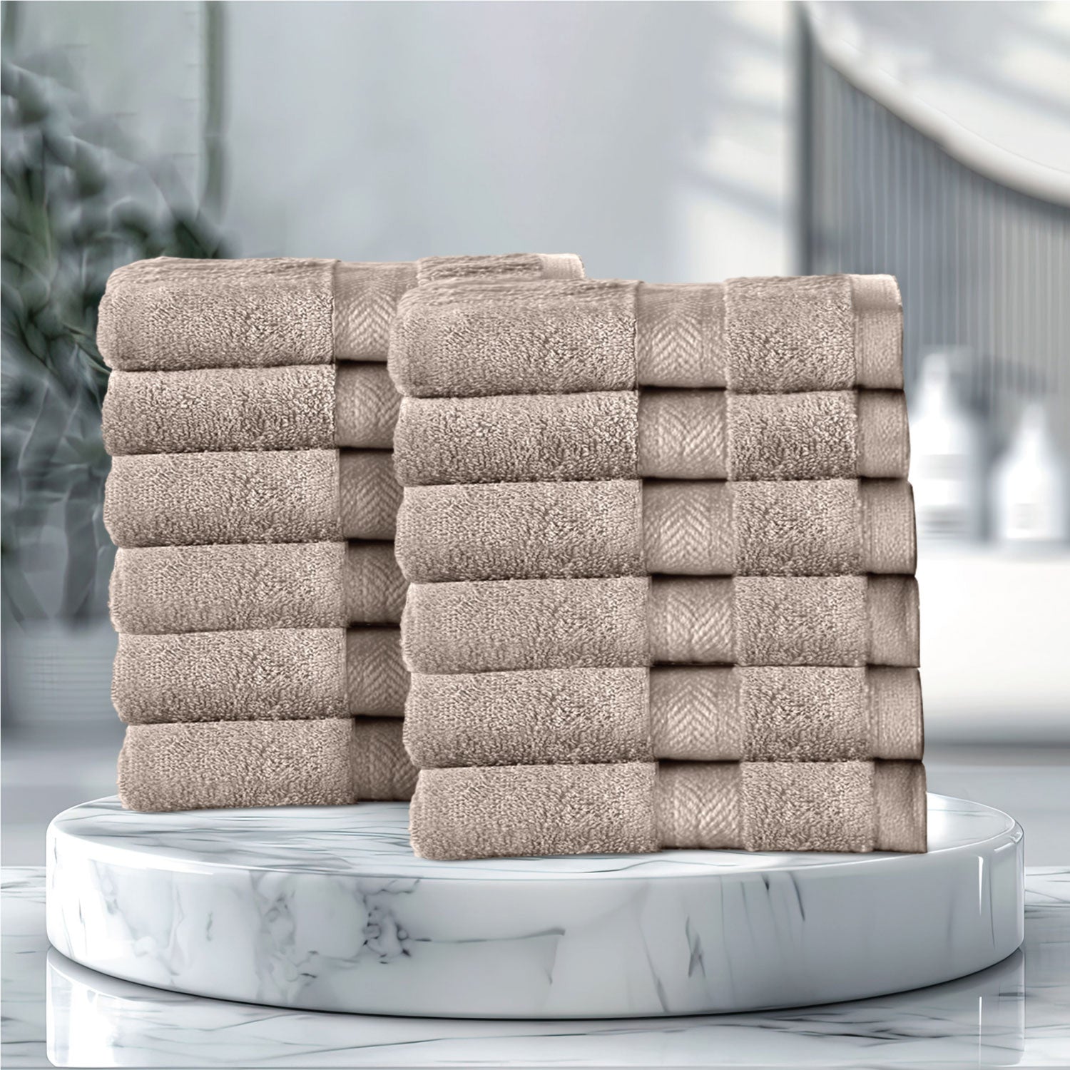 Cotton Face Towel Pack of 12 Soft Feel, Quick Dry, Highly Absorbent Durable Towels