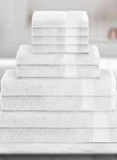 Cotton Towels 10 Piece Set-Soft Feel, Quick Dry, Highly Absorbent Durable Towels - Cotton Home