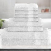 Cotton 8 Piece Towel Set-Soft Feel, Quick Dry, Highly Absorbent Durable Towels