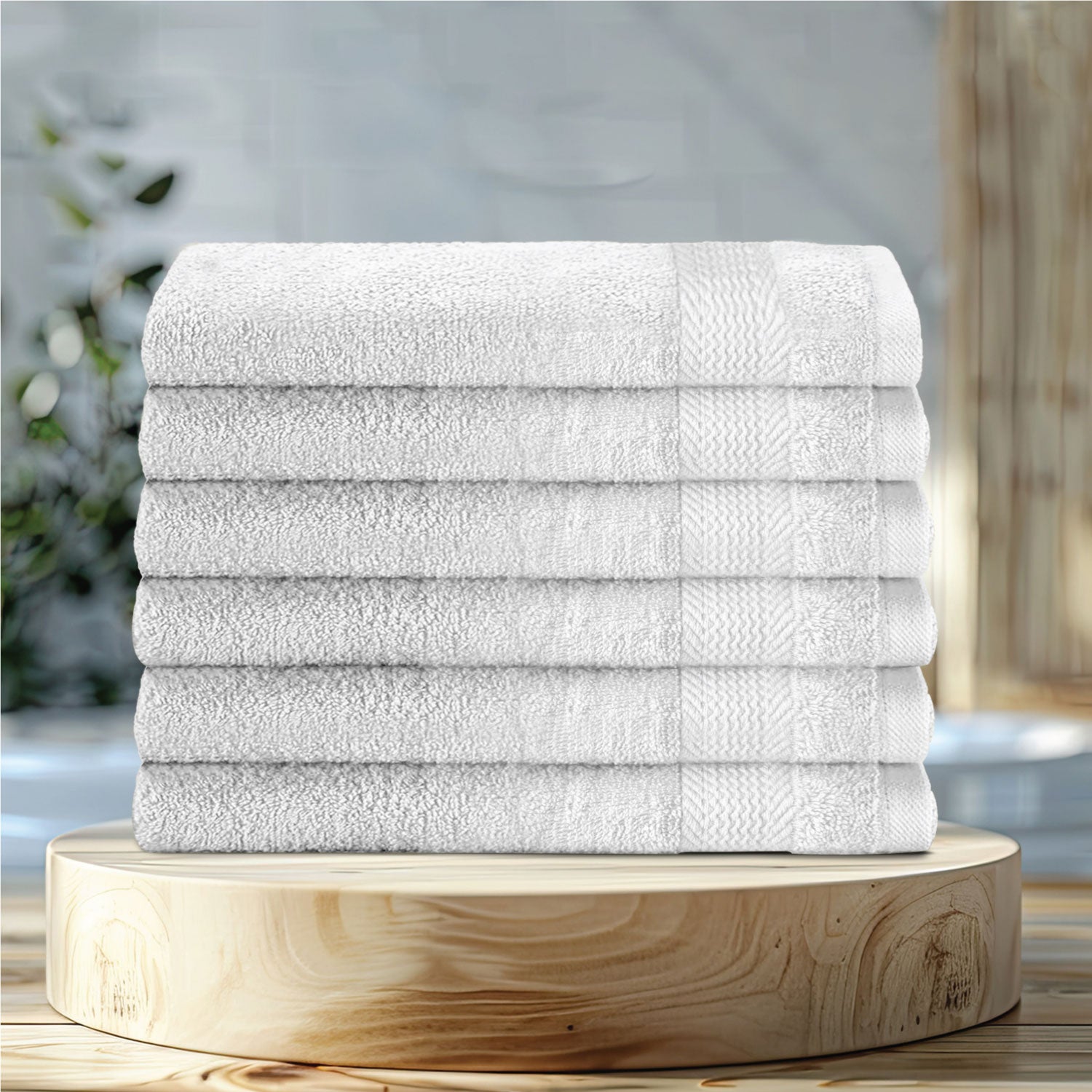 Cotton Hand Towel 50x100 CM 6 Piece Set-Soft Feel, Quick Dry, Highly Absorbent Durable Towels