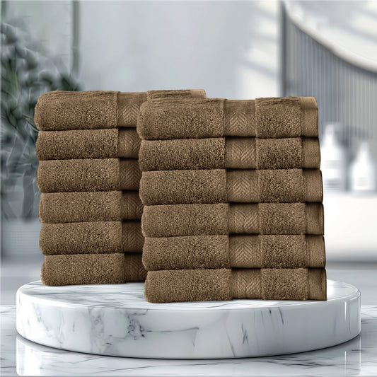 Cotton Face Towel 30x30 CM 12 Piece Set-Soft Feel, Quick Dry, Highly Absorbent Durable Towels - Cotton Home