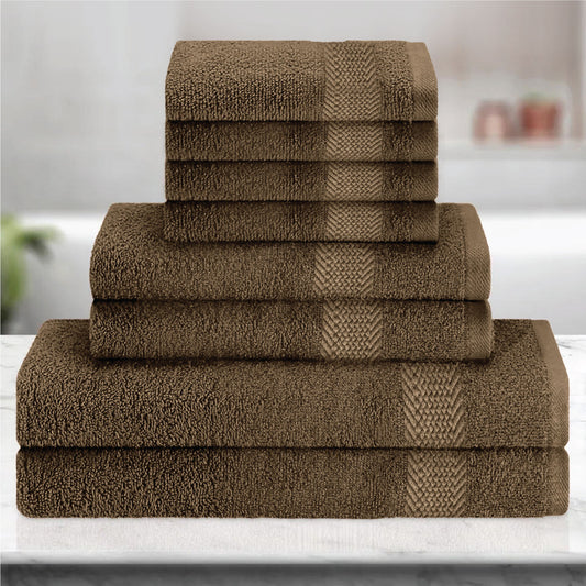 Cotton 8 Piece Towel Set-Soft Feel, Quick Dry, Highly Absorbent Durable Towels