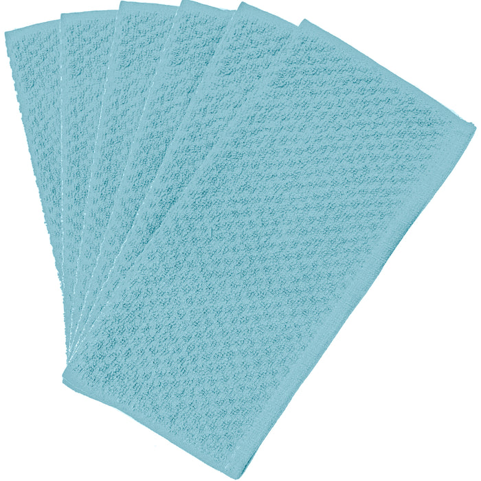 100% Cotton Kitchen Towels Pack of 8pcs - 360 gsm - Sea Green