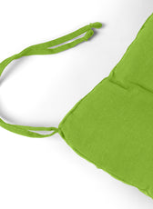 Premium Green Chair Pads with Ties suitable for Dining Room For Indoor Outdoor Garden Patio Kitchen Office Chairs - Cotton Home