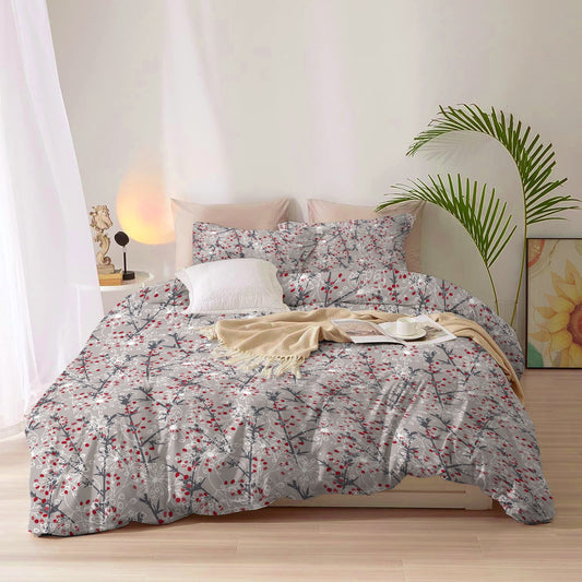 Duvet Cover 4 piece set Super King size High quality 240x260 duvet cover with Fitted sheet and pillow cases Midnight garden