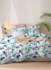 Duvet Cover 4 piece set Queen size High quality 220x240 duvet cover with Fitted sheet and pillow cases Forest - Cotton Home
