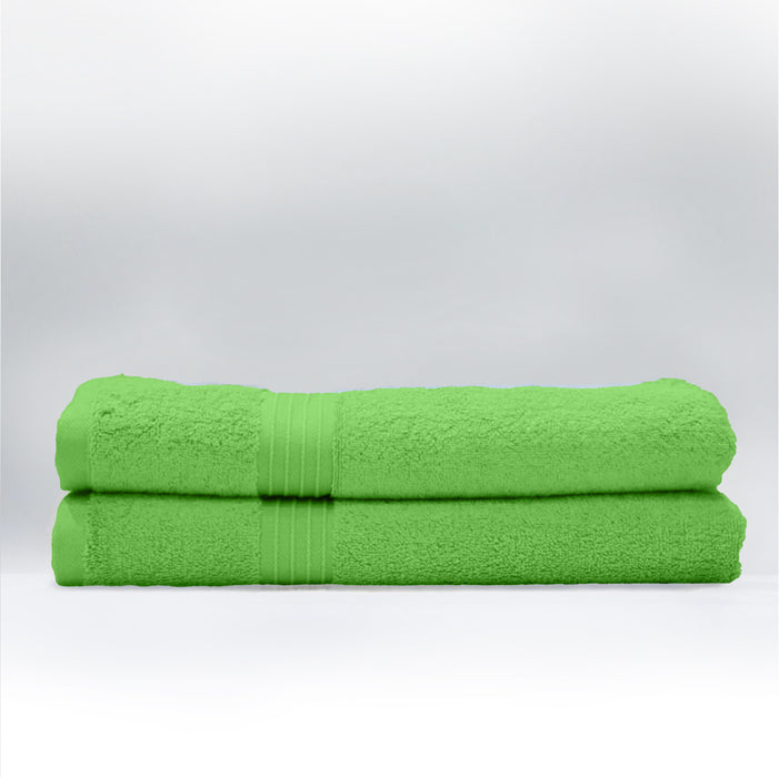 Cotton Bath Towel 70x140 CM 2 Piece Set, kiwi Green