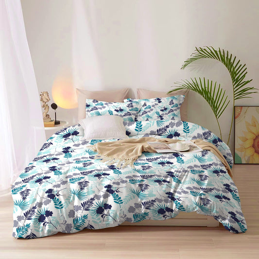 Duvet Cover 4 piece set Super King size High quality 240x260 duvet cover with Fitted sheet and pillow cases Forest