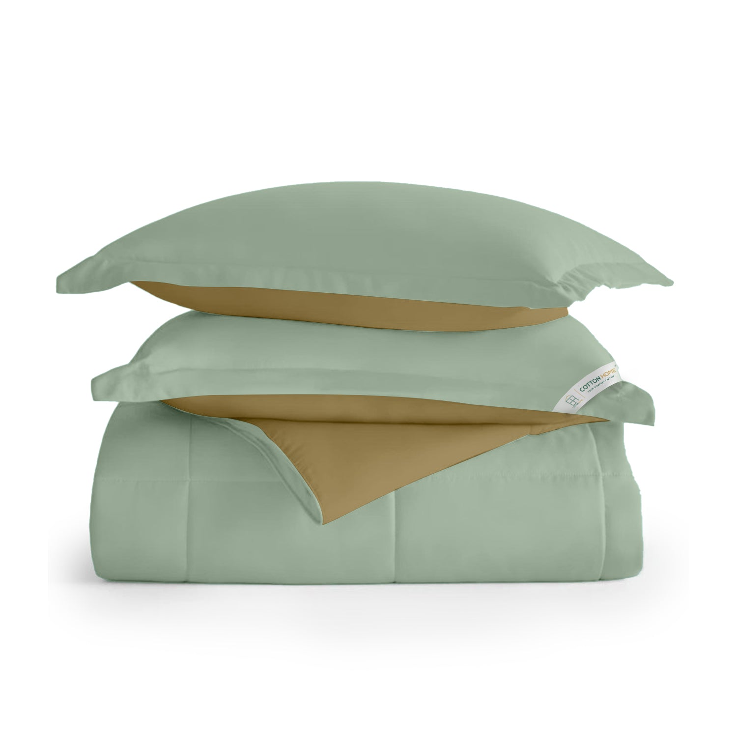 All Season Mint Green Super Soft Reversible Comforter Set 220x240cm with 2 Pillow Case