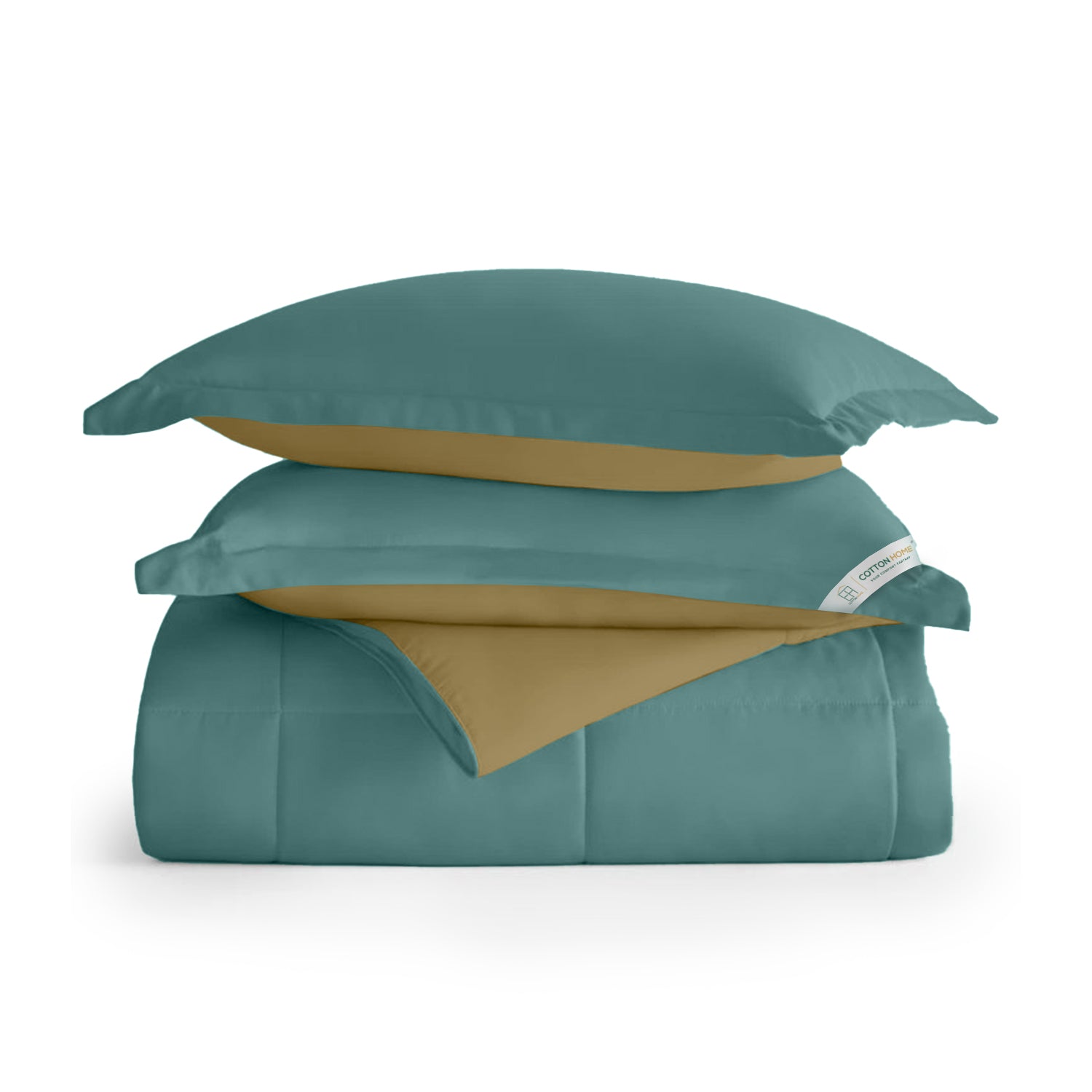 All Season Teal Super Soft Reversible King Comforter Set 220x240cm with 2 Pillow Case