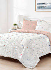 Premium Cotton 4PC Bedding Set Kids Comforter Set 160x220cm Peach Blossom