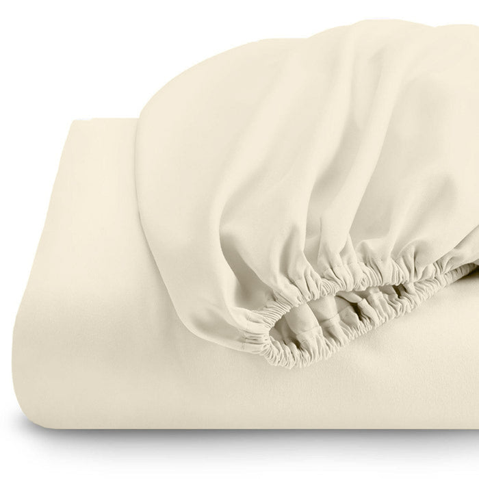 Rest Super Soft King Flat Sheet 220x240cm-Ivory