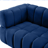 Gwen 3 Seater Sofa Velvet Fabric - Navy Blue - L231cm x W89cm X 75cm