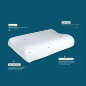 High Quality Mini Size 31x47cm (7x9) Knitted Anti Snore Contour Cervical Neck Support Memory Foam Pillow with Washable Grey Cover