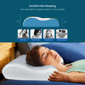 High Quality Mini Size 31x47cm (7x9) Knitted Anti Snore Contour Cervical Neck Support Memory Foam Pillow with Washable Grey Cover