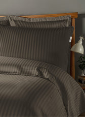 6 Piece  Duvet Cover Set 220x240cm King - Gray Stripe - Cotton Home
