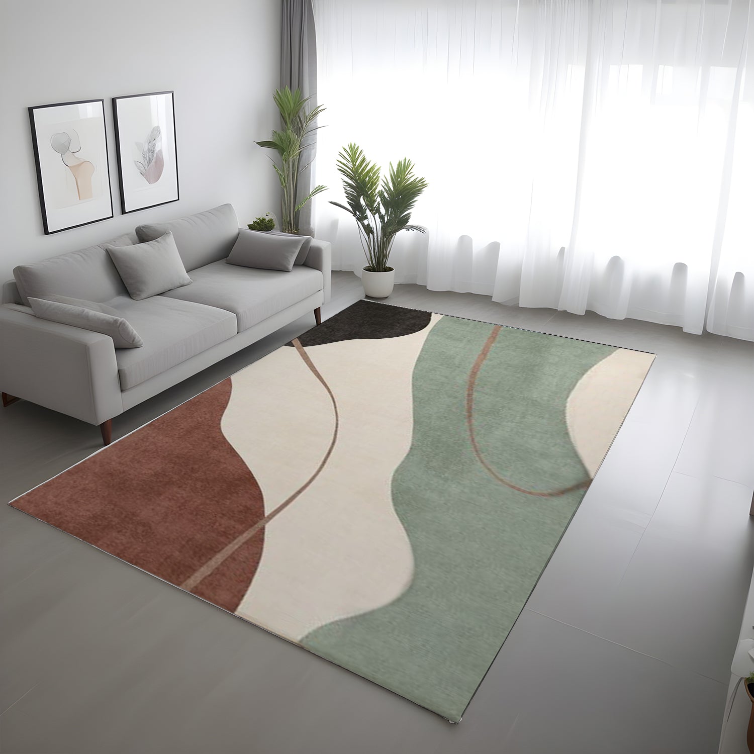 Nature Splendor Modern Living Room Design Carpet - 160x200cm