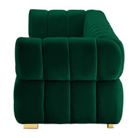 Gwen 3 Seater Sofa Velvet Fabric - Emerald Green - L231cm x W89cm X 75cm