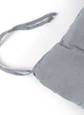 Premium Grey Chair Pads with Ties suitable for Dining Room For Indoor Outdoor Garden Patio Kitchen Office Chairs - Cotton Home