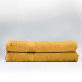 Premium Gold Pack of 2  600gsm High Quality Cotton Bath Towel 70x140cm