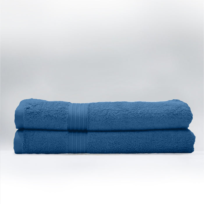 Premium Dark Blue Pack of 2  600gsm High Quality Cotton Bath Towel 70x140cm