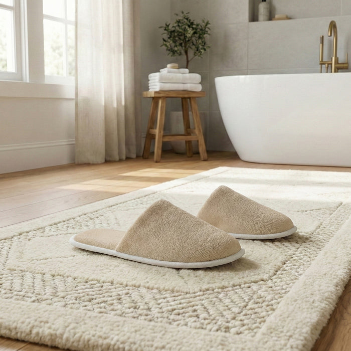 Bathroom Slipper – Soft Lightweight Beige