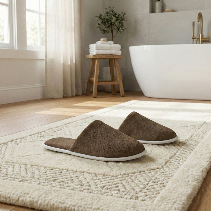Bathroom Slipper – Soft Lightweight Wood Brown