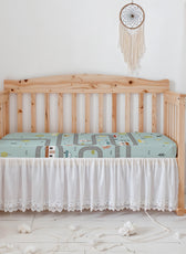 Premium Cotton 2PC Crib Sheets (120x60 cm) Soft, Breathable, Fitted Baby Mattress Sheets Dream Home