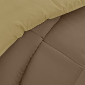 All Season Gold Super Soft Reversible King Comforter Set 220x240cm with 2 Pillow Case