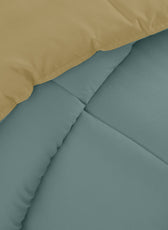 All Season Metallic Blue Super Soft Reversible Comforter Set 220x240cm with 2 Pillow Case - Cotton Home