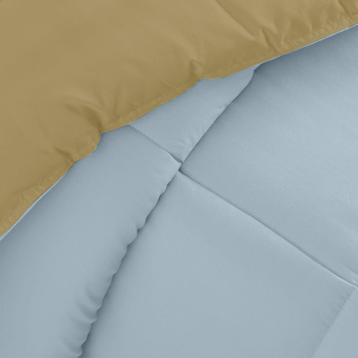 All Season Sky Blue Super Soft Reversible King Comforter Set 220x240cm with 2 Pillow Case