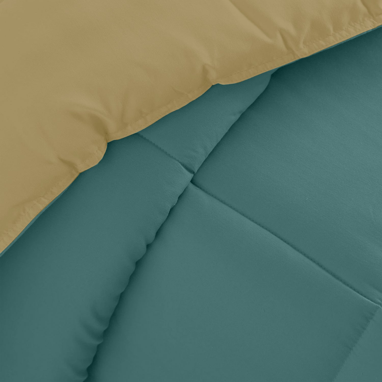 All Season Teal Super Soft Reversible King Comforter Set 220x240cm with 2 Pillow Case