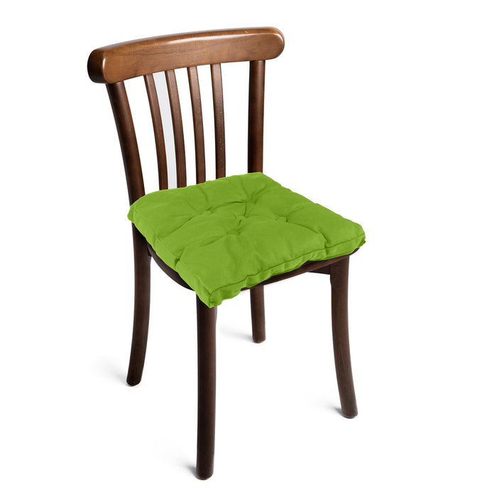 Premium Green Chair Pads with Ties suitable for Dining Room For Indoor Outdoor Garden Patio Kitchen Office Chairs
