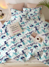 Duvet Cover 4 piece set Super King size High quality 240x260 duvet cover with Fitted sheet and pillow cases Forest - Cotton Home