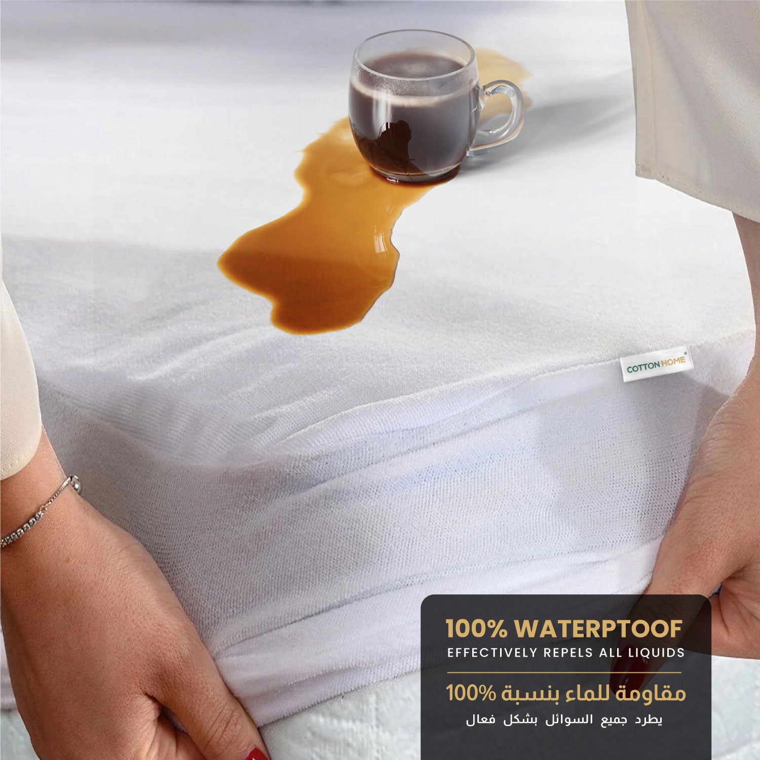 Terry Waterproof Mattress Protector 120x200+35cm with Deep Pocket