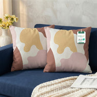 Cotton Decorative Throw Pillows Pack of 2 - 45x45 cm Square, Red