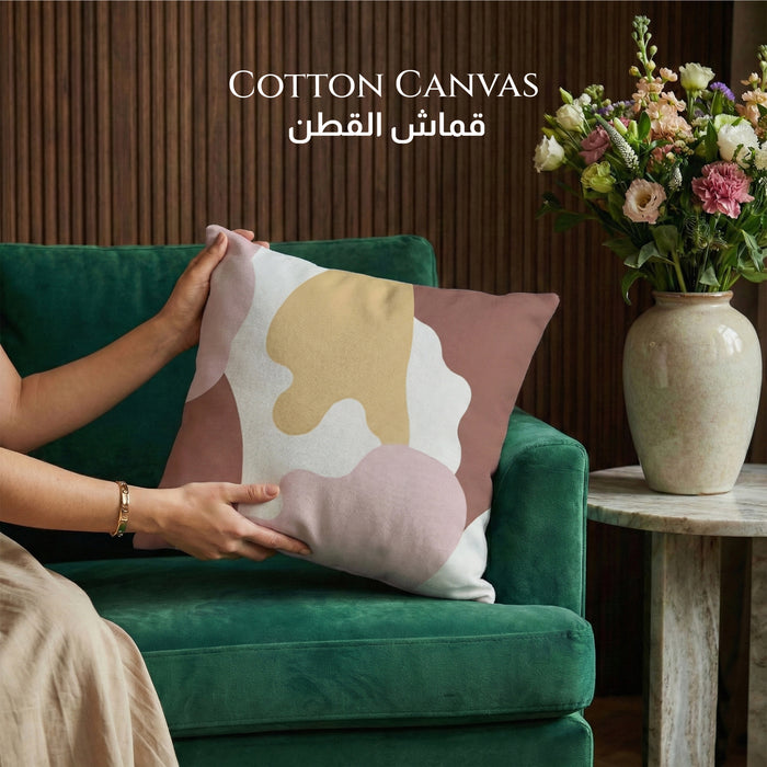 Cotton Decorative Throw Pillows Pack of 2 - 45x45 cm Square, Red