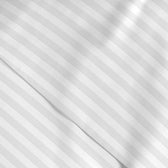 6 Piece Cotton Duvet Cover Set 240x260cm King - White Stripe