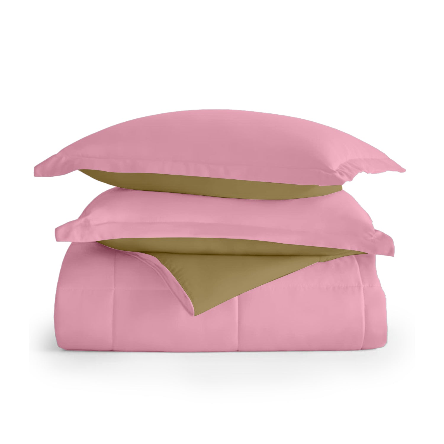 All Season Pink Super Soft Reversible Comforter Set 220x240cm