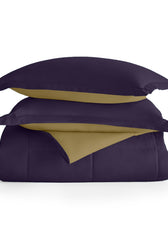 All Season Violet Super Soft Reversible Comforter Set 220x240cm