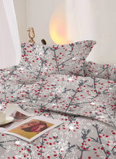 Duvet Cover 4 piece set Super King size High quality 240x260 duvet cover with Fitted sheet and pillow cases Midnight garden - Cotton Home