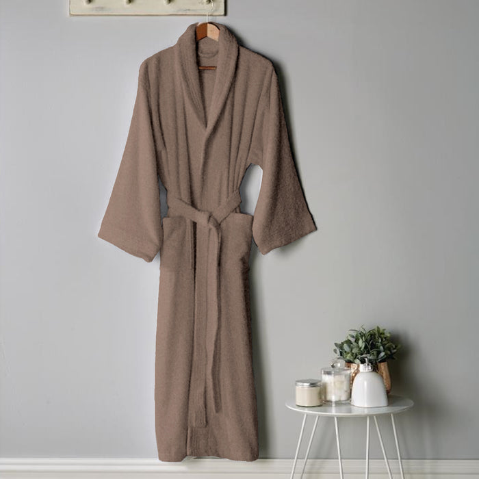Bathrobe With Pockets Terry  - Taupe