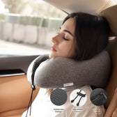 Travel Pillow Memory Foam Grey