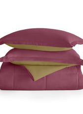 All Season Mauve Super Soft Reversible Comforter Set 220x240cm