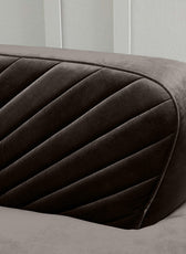 Northpol 3 Seater Velvet Sofa in Brown - Elegant Comfort 242cm x 100cm x 78cm - Cotton Home