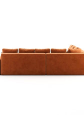 Harmony Haven 4 Seater Sofa in Luxurious Brown Velvet – L350cm x W180cm x H75cm Stylish, Comfortable, and Durable Sofa for Elegant Living Spaces - Cotton Home