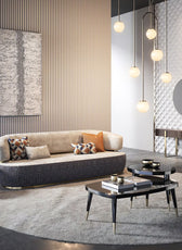 Nova 3-Seater Velvet Sofa in  – Luxurious Comfort, L230cm x W110cm x H86cm - Cotton Home