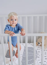 Premium Cotton 3-Piece Baby Crib Bedding Set (120x60 cm) Fitted Baby Mattress Sheets and Protector Shelly Rains