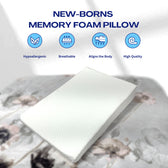Smooth Wedge Memory Foam Pillow for babies  40x60cm (11x3) White