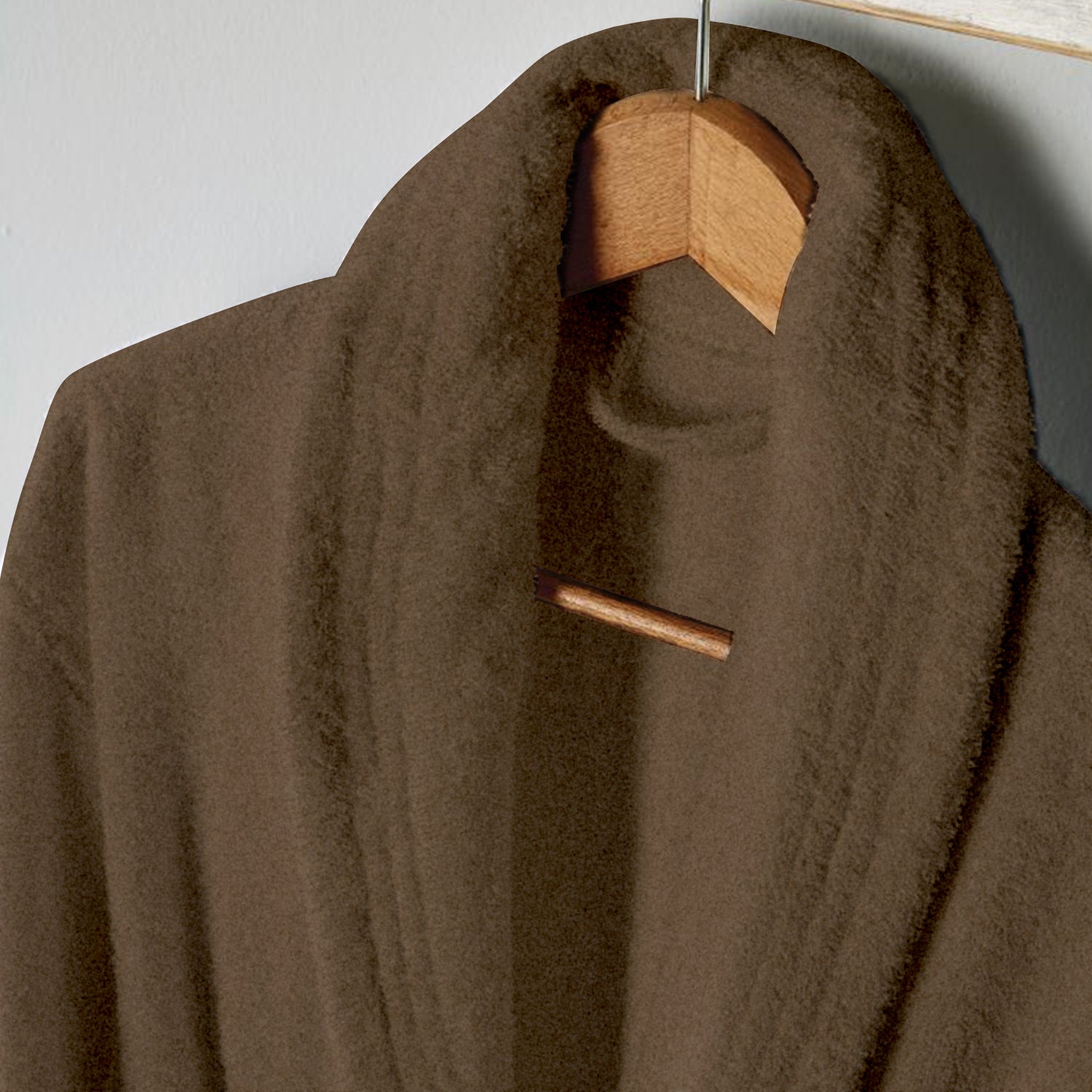 Premium Cotton Brown Terry Bathrobe with Pockets Suitable for Men and Women, Soft & Warm Terry Home Bathrobe, Sleepwear Loungewear, One Size Fits All